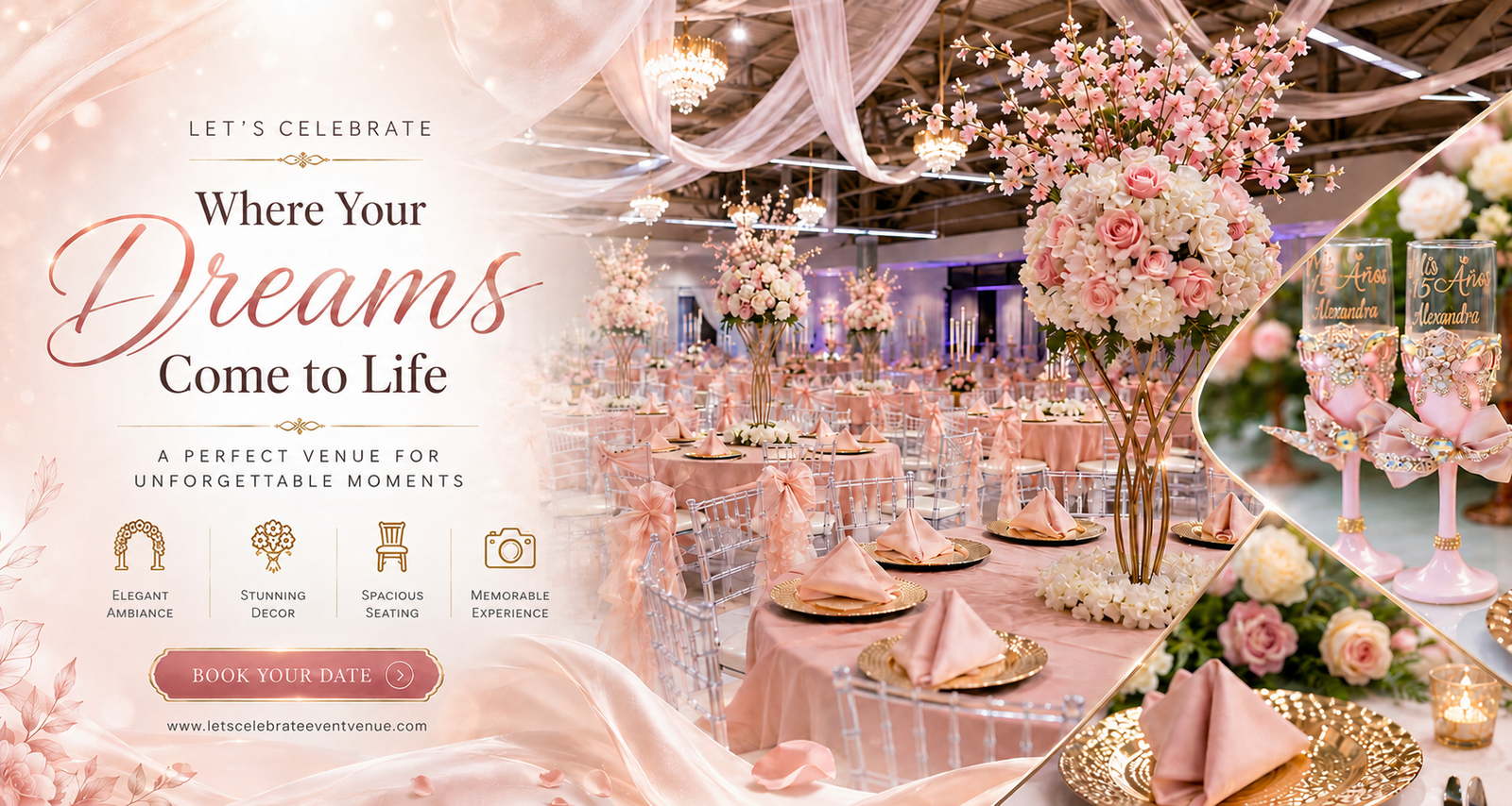 Modern event venue in Overland Park Kansas for weddings and celebrations