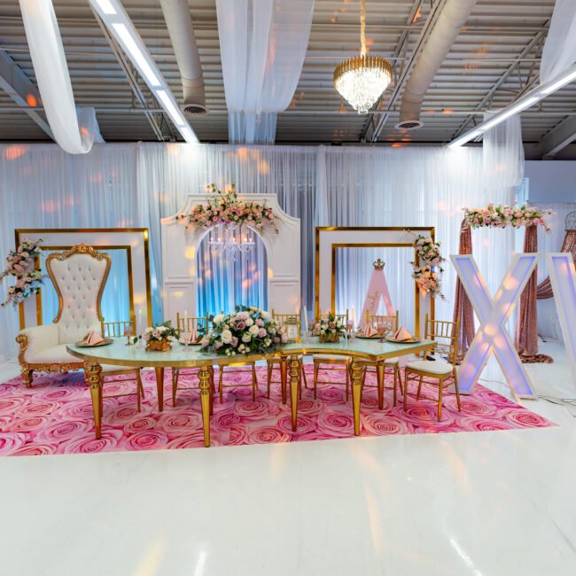 Spacious modern event venue interior in Overland Park Kansas