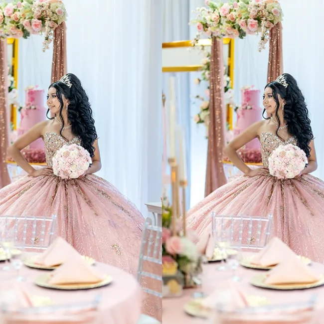 Quinceañera celebration setup at an Overland Park event venue