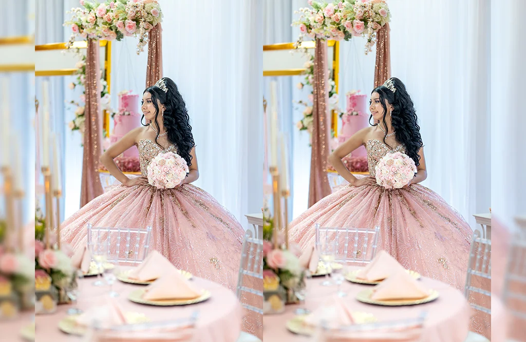 Quinceañera celebration setup at an Overland Park event venue